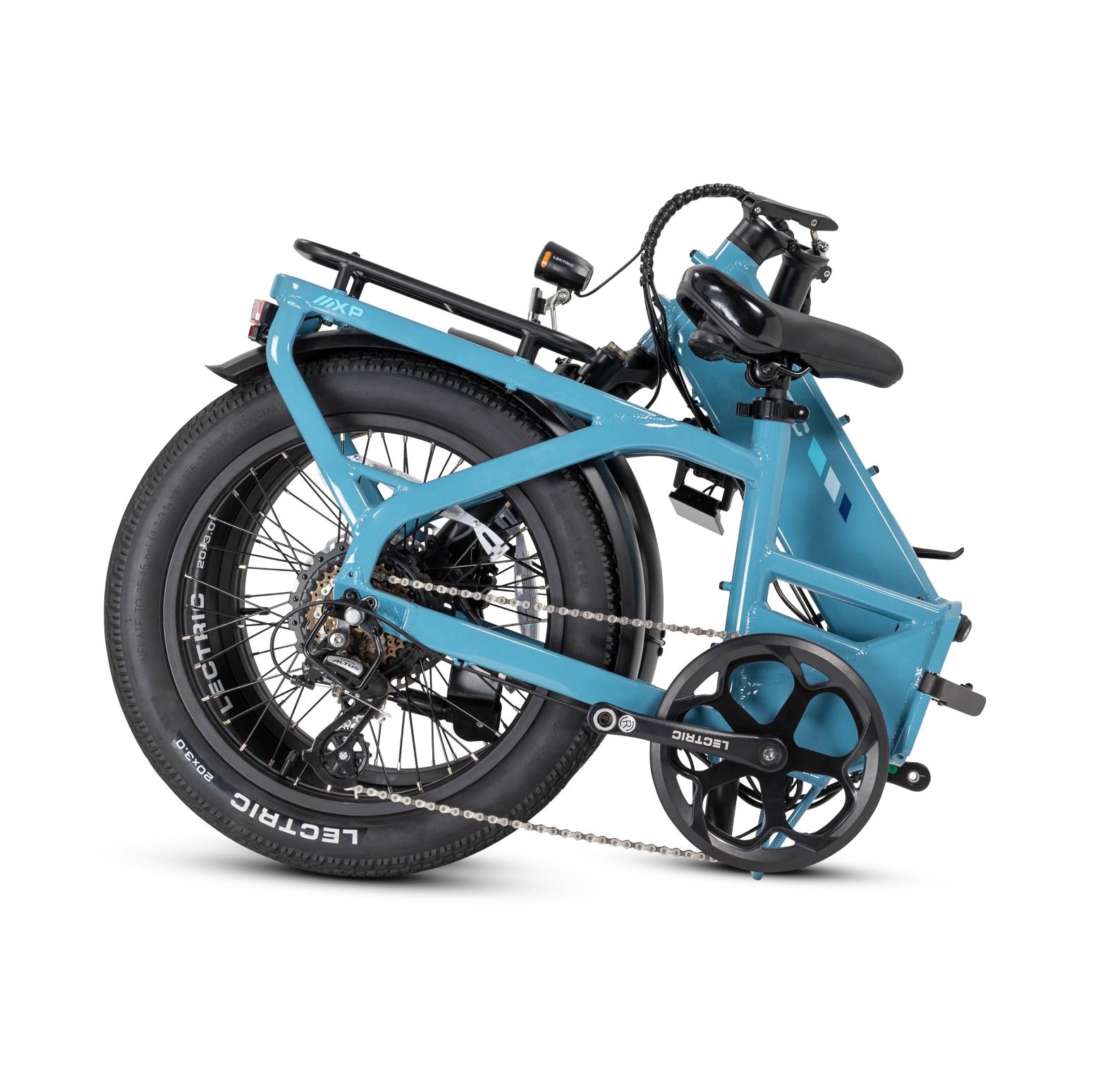 Lectric XP4 Foldable Long-Range Step-Thru Ebike - Raindrop Blue