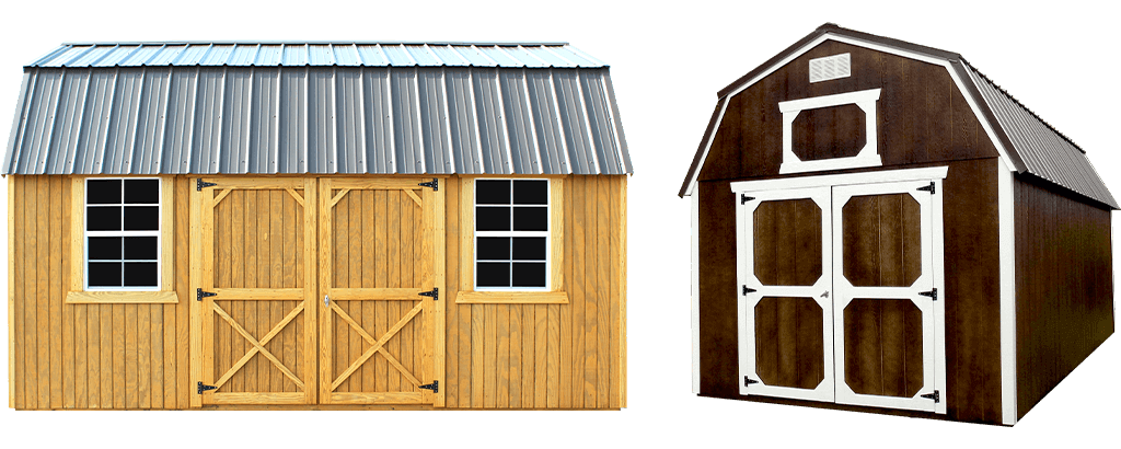 Lofted barn shed exterior