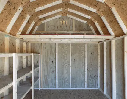 Lofted barn interior photo 1