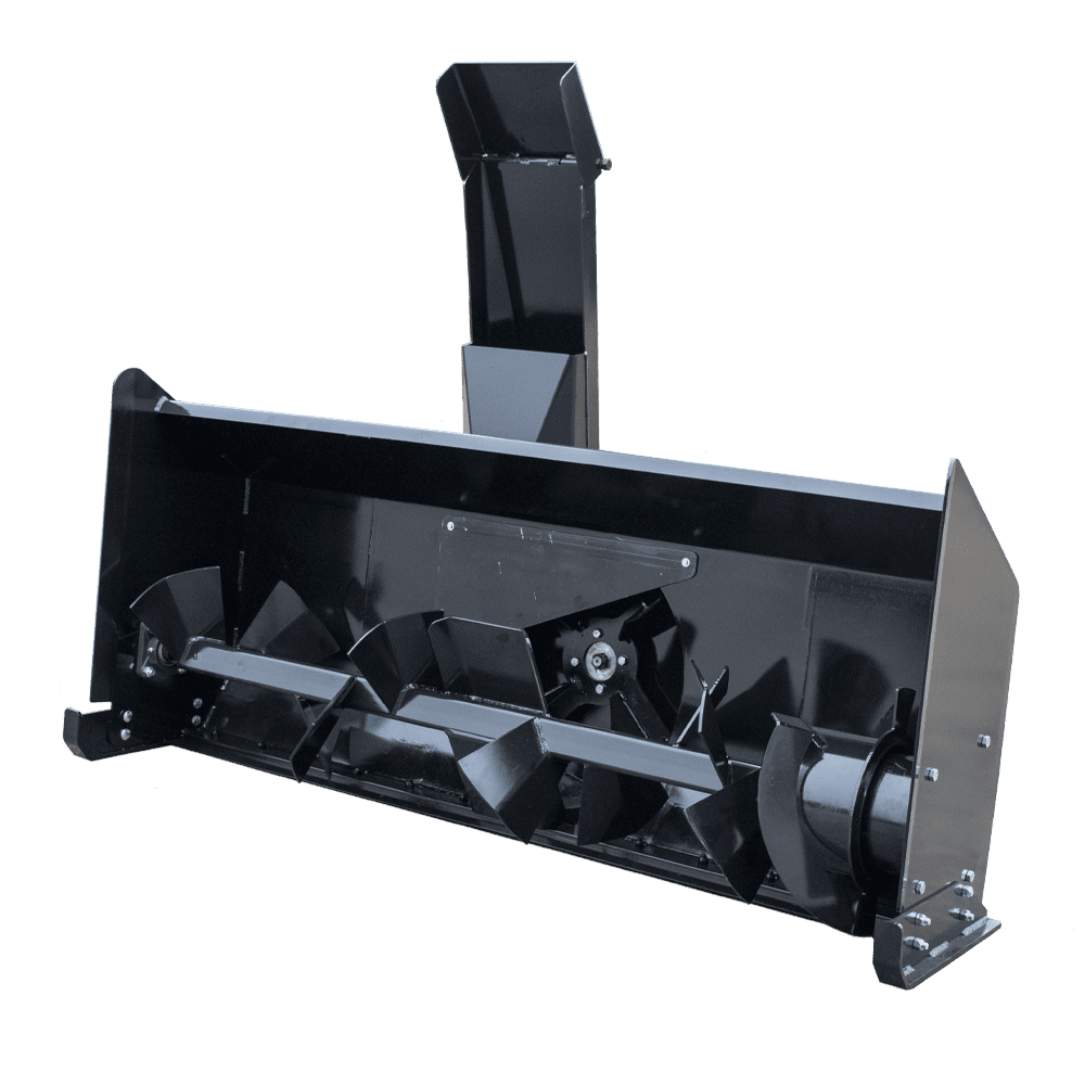 Prime hydraulic skid steer snow blower attachment