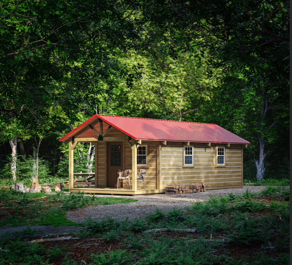 The Appalachian Amish built cabin at OUTDOORICA in Minnesota