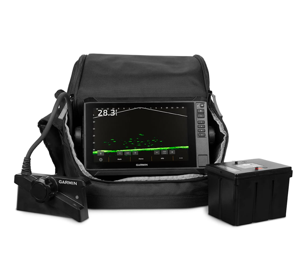 Garmin ECHOMAP UHD2 93sv LiveScope Plus Bundle included with qualifying Ice Castle fish house financing tier