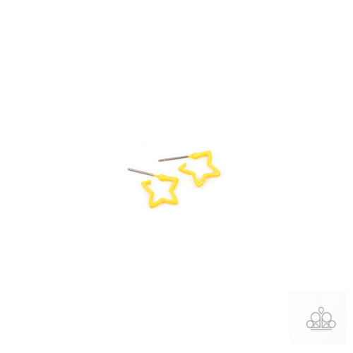 Starlet Shimmer Star Earrings - Yellow