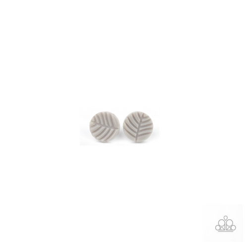 Starlet Shimmer Palm Earrings - Grey