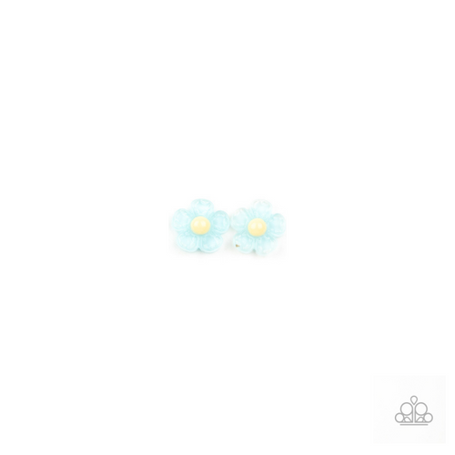 Starlet Shimmer Flower Earrings - Blue