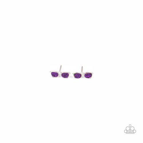 Starlet Shimmer Sunglasses Earrings - Purple