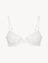 Underwired bra in off-white Leavers lace_0
