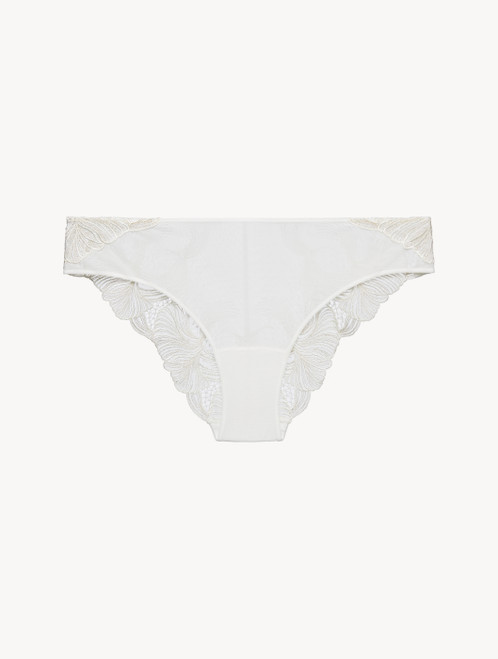 Off-white embroidered tulle medium briefs