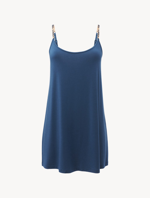 Slip Dress in blue modal silk jersey_4