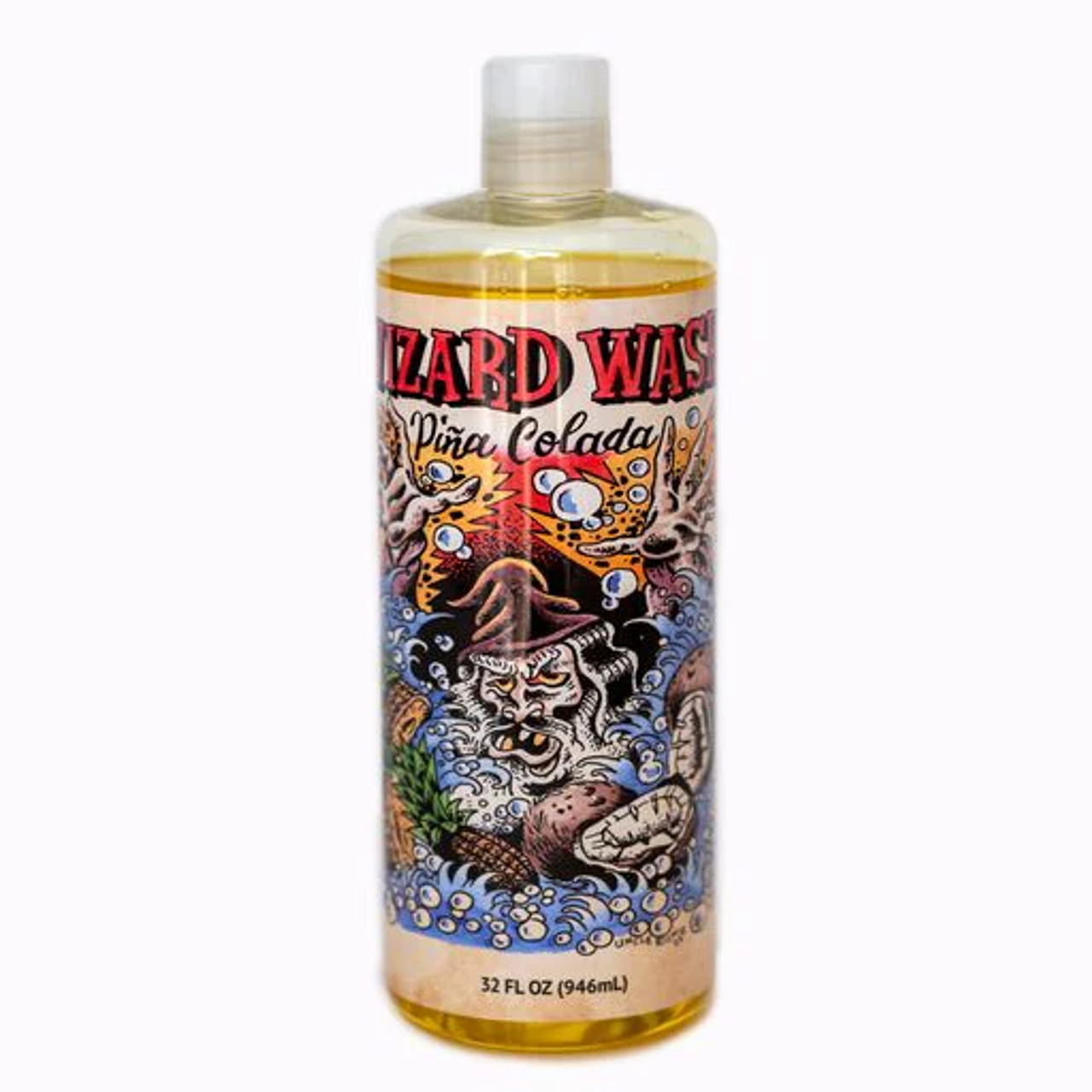 WIZARD WASH CONCENTRATE SOAP PINA COLADA (32OZ) - Keystone Tattoo
