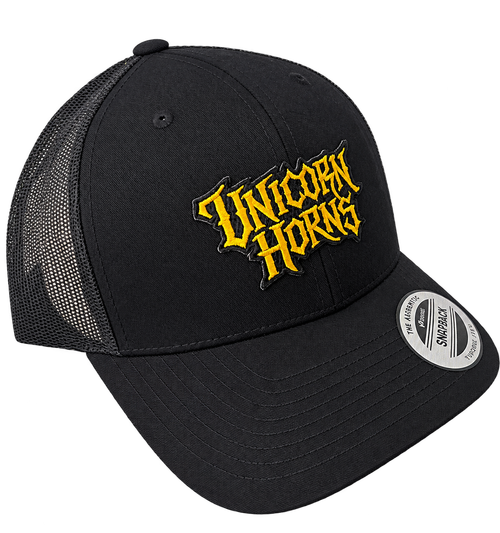 Unicorn Horns Trucker Hat- Black