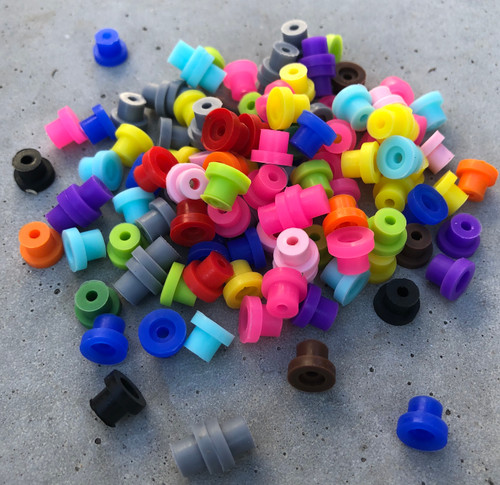 Silicone Grommets - Assorted Rainbow Colors 