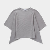 Knitted Poncho - Grey