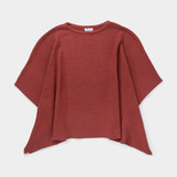 Knitted Poncho - Maroon
