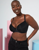 Smoothie Spacer Moulded T-Shirt Plunge Bra in Black