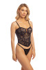 Kai Snake Lace Bustier Bra Set in Black