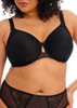Charley Underwire Bandless Spacer Bra in Black