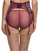 Evelina Suspender Garter Belt in Aubergine FINAL SALE (70% Off)