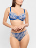Agathe Underwired Low-Necked Bra in Blue Lazuli