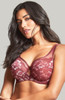 Sabrina High Apex Balconnet Bra in Red Rose