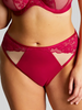 Josephine High Leg Brief in Magenta/Latte