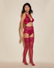 Magnolia Thigh Highs in Deep Ruby FINAL SALE (40% Off)