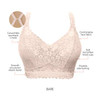 Adriana Curvy and Full Bust Supportive Wire-Free Lace Bralette in Bare