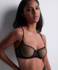 Sheer Emotion Half Cup Bra in Black