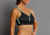 Performance Sports Bra in Black/Pool Blue