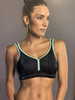 Performance Sports Bra in Black/Pool Blue