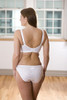 Embroidered Microfiber Soft Cup Bra in White
