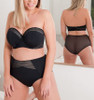 Deluxe Strapless Bra in Black/Almond FINAL SALE NORMALLY $80