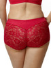 Stretch Lace Cheeky Panty in Red