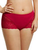 Stretch Lace Cheeky Panty in Red