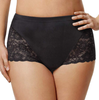 Stretch Lace Cheeky Panty in Black