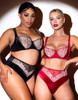 Fallen Angel Balcony Bra in Garnet Red