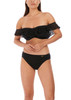 Marseille Underwire Bardot Bikini Top in Black