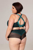 Emerald Unpadded Bra in Teal/Brown