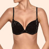 Amadeus Velvet Padded Push Up Bra in Black FINAL SALE (50% Off)