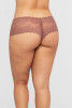 Lace Cheeky Boyshort in Pecan