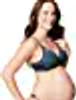 Fig Mousse Padded Plunge Wirefree Maternity Bra in Blue