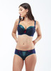 Syrena Siren Padded Push-Up Plunge Bra in Blue/Teal