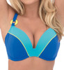Ocean Drive Padded Plunge Bikini Swim Top in Electric FINAL SALE NORMALLY $76.99