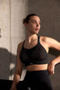 Non-Wired Sports Bra in Black/Latte