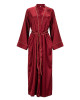 Satin Maxi Robe in Ruby Wine