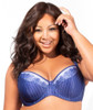 Balcony Underwire Bra in Blue Pinstripe