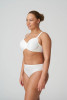 Satin Non Padded Full Cup Seamless Underwire Bra in Natural