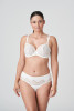 Zahran Vertical Seam Balcony Bra in Natural