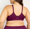 Cotton Luxe Wirefree Bra in Purple Velvet