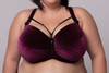 Emi Full Cup Strappy Bra in Purple Velvet
